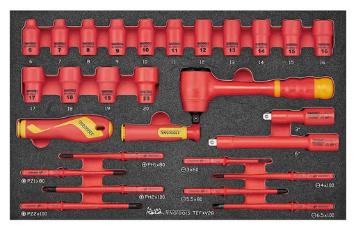 Teng Tools Insulated Socket & Screwdriver Set FOAM3 28 Pieces Teng Tools - Town Tools 