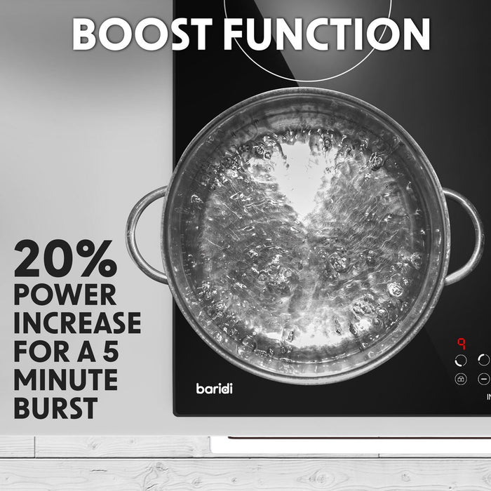 Baridi Integrated Induction Hob with 4 Cooking Zones 60cm 6800W Output Baridi - Town Tools 