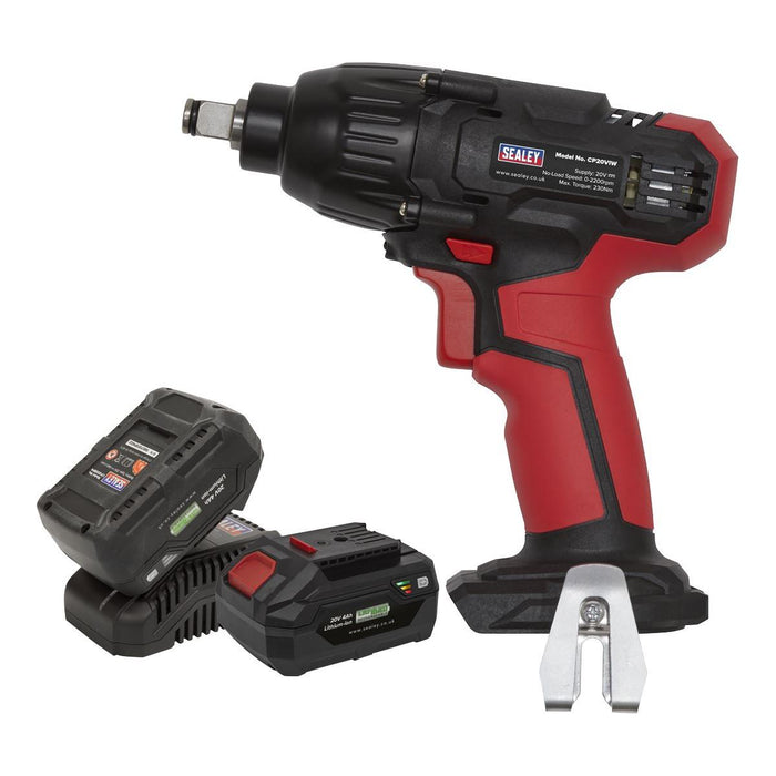 Sealey Impact Wrench 20V SV20 Series 1/2"Sq Drive 230Nm 2 Batteries CP20VIWKIT Sealey - Town Tools 