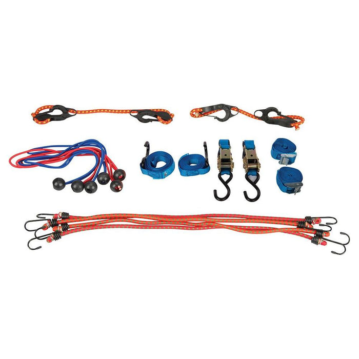Silverline Tie Down & Bungee Strap Set 16pce 16pce Silverline - Town Tools 