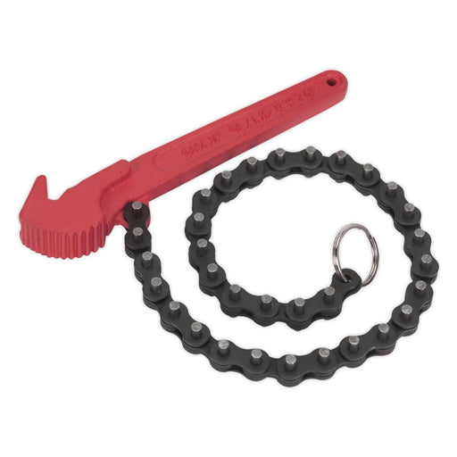 Sealey Oil Filter Chain Wrench60-106mm Capacity AK6410 Sealey - Town Tools 