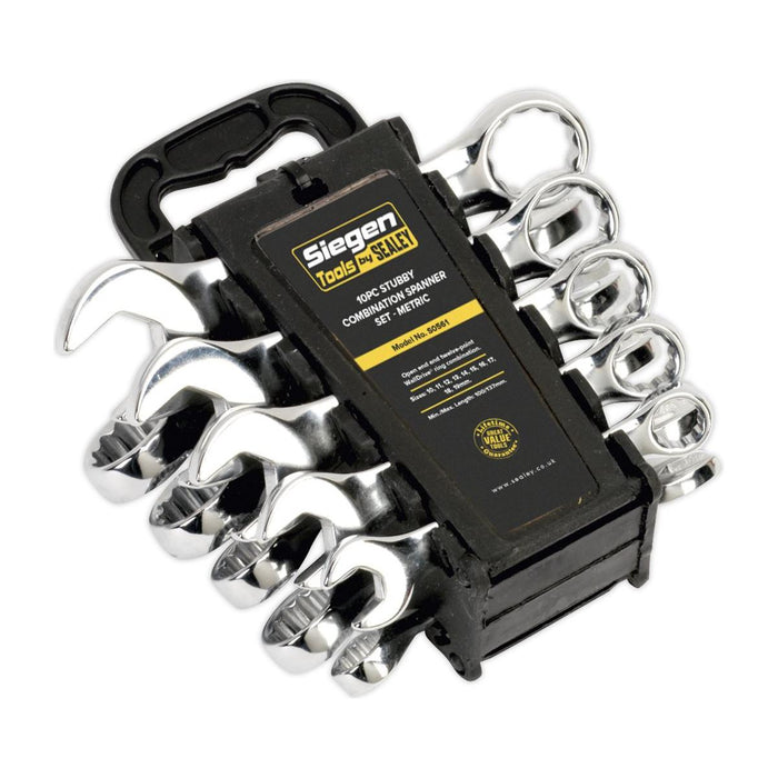 Sealey Combination Spanner Set 10pc Stubby Metric S0561 Sealey - Town Tools 