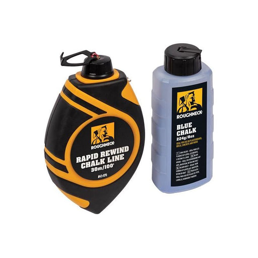 Roughneck Rapid Rewind Chalk Line Reel Set 30m Roughneck - Town Tools