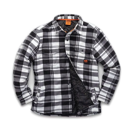 Scruffs Worker Padded Checked Shirt Black/White M Scruffs - Town Tools 