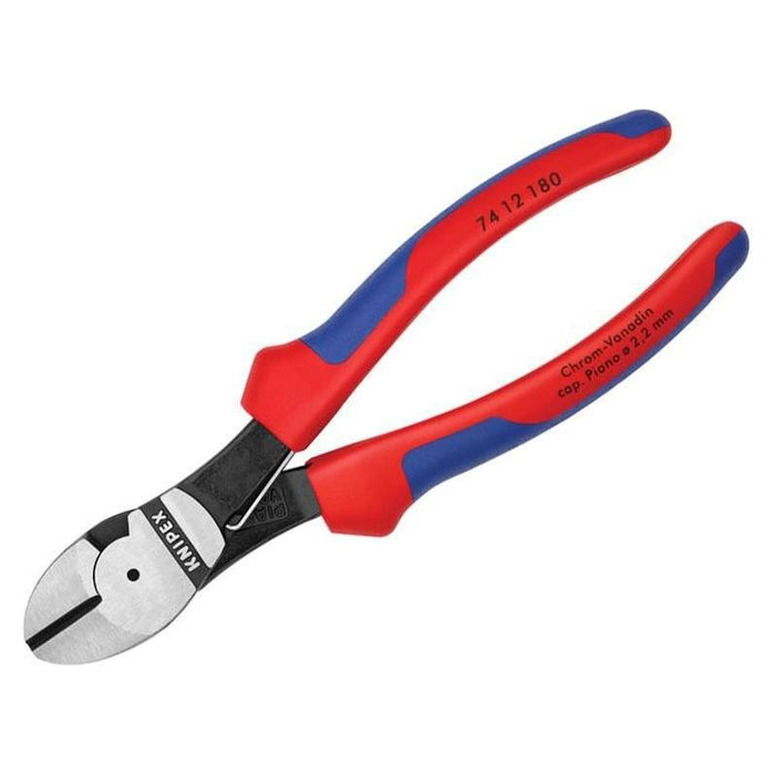 Knipex High Leverage Diagonal Cutters Multi-Component Grip with Spring 180mm Knipex - Town Tools