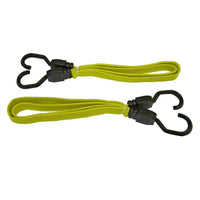 Faithfull Flat Bungee Cord 90cm (36in) Yellow 2 Piece
