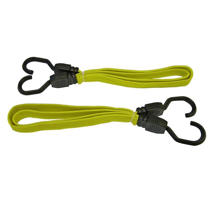 Faithfull Flat Bungee Cord 90cm (36in) Yellow 2 Piece Faithfull - Town Tools