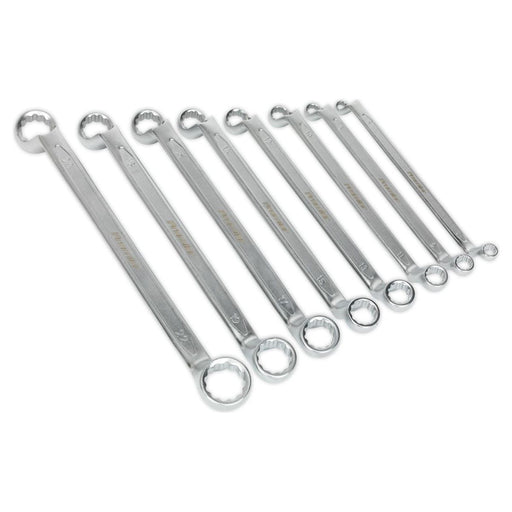 Sealey Offset Double End Ring Spanner Set 8pc Metric AK6327 Sealey - Town Tools 