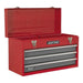 Sealey Tool Chest 3 Drawer Portable with Ball-Bearing Slides Red/Grey AP9243BB Sealey - Town Tools 