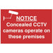 Scan Notice Concealed CCTV Camera - PVC Sign 300 x 200mm Scan - Town Tools