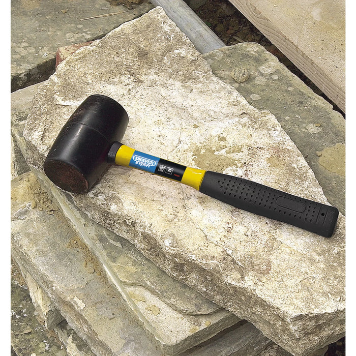 Draper Expert Rubber Mallet with Fibreglass Shaft, 680g/24oz - RM750FG