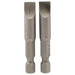 Draper Plain Slot Insert Bit, 8mm, 1/4" Hex, 50mm Long (Pack of 2) 64226 Draper - Town Tools 