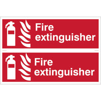 Draper Fire Extinguisher' Fire Equipment Sign (Pack of 2) - SS30