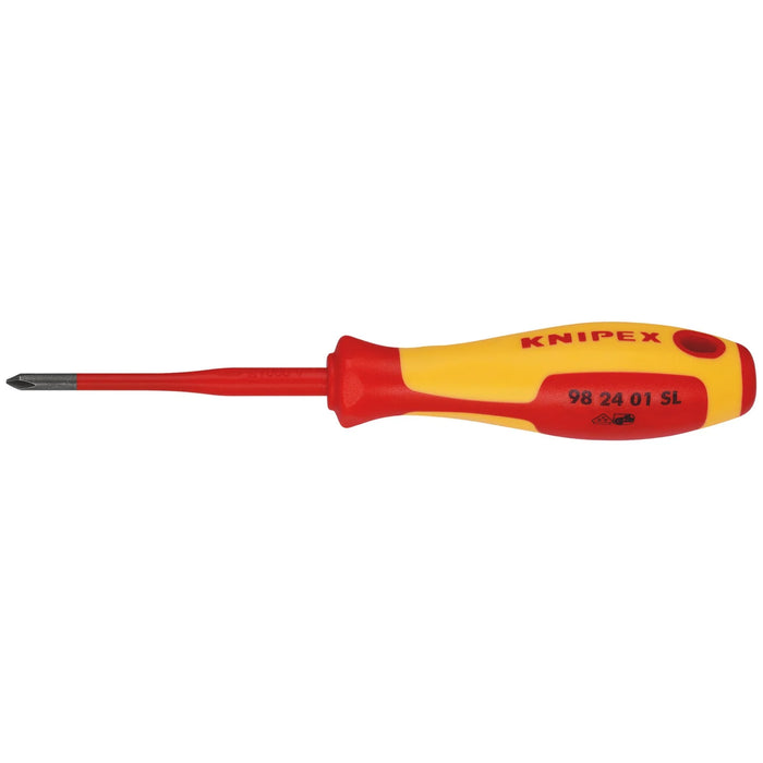 KNIPEX 98 24 01 SL VDE Insulated Phillips Screwdriver, PH1 x 80mm - Slim