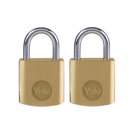 Yale Locks Brass Padlock 20mm (2 Pack) Yale Locks - Town Tools
