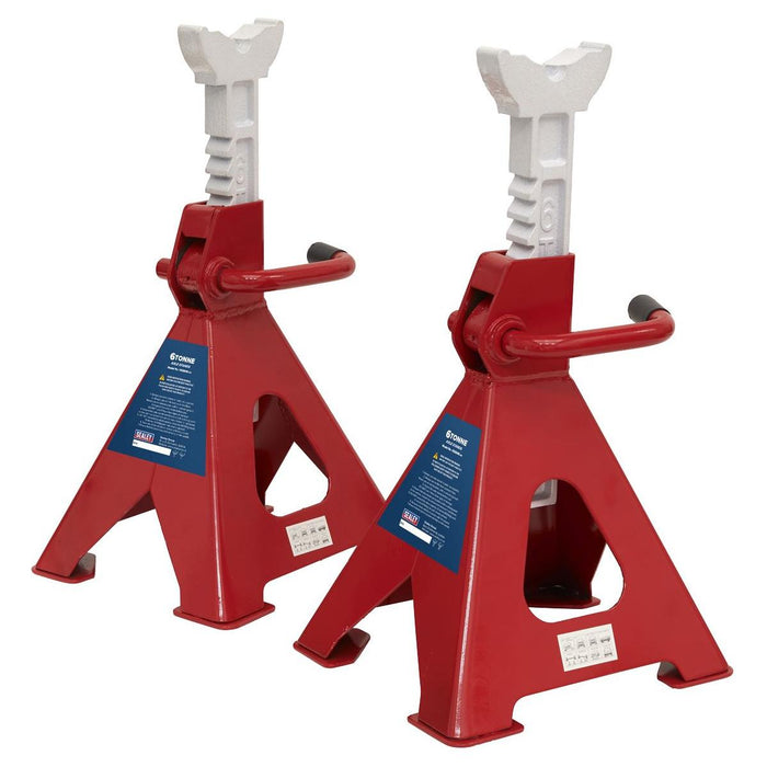 Sealey AXLe Stands (Pair) 6tonne Capacity per Stand Ratchet Type VS2006