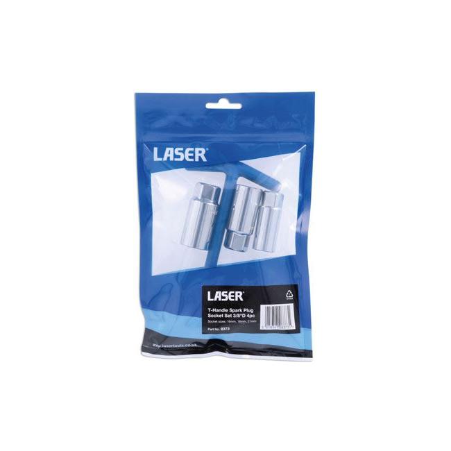 Laser T-Handle Spark Plug Socket Set 3/8"D 4pc 8373