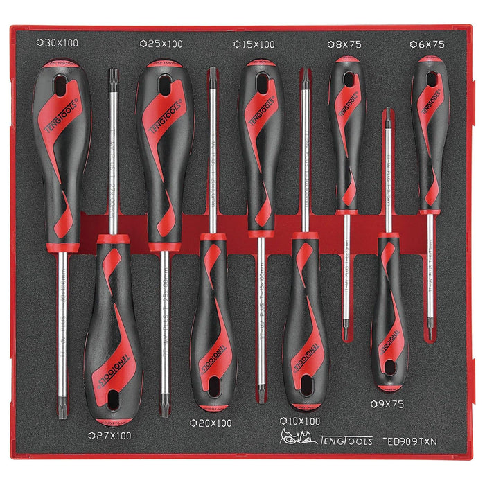 Teng Tools Screwdriver Set TX FOAM2 9 Pieces Teng Tools - Town Tools 