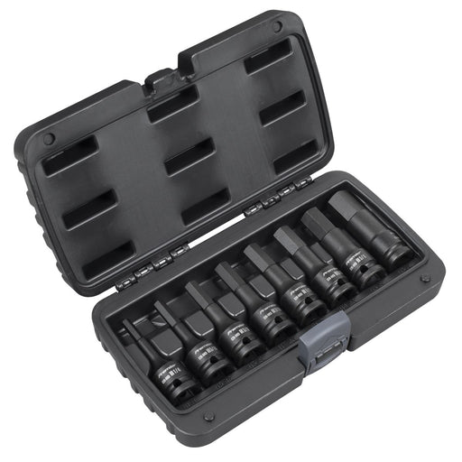 Sealey Premier Premier Imperial Hex Impact Socket Bit Set 1/2"Sq Drive 8pc Sealey Premier - Town Tools 
