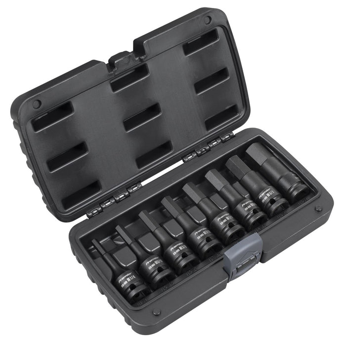 Sealey Premier Premier Imperial Hex Impact Socket Bit Set 1/2"Sq Drive 8pc Sealey Premier - Town Tools 