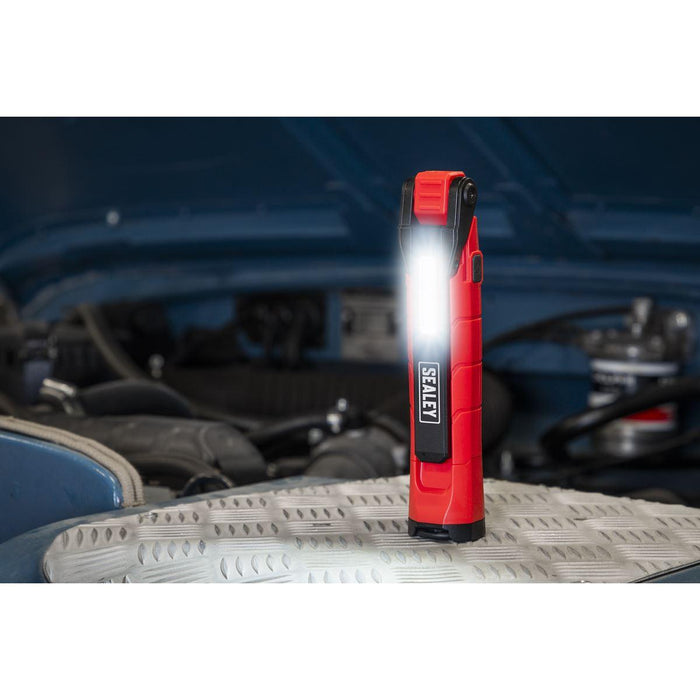 Sealey Rechargeable 360 Inspection Light 10W & 2 x 4W SMD LED - Red LED3605R Sealey - Town Tools 