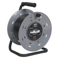 Sealey Cable Reel 50m 4 x 230V 1.25mmï Thermal Trip BCR50