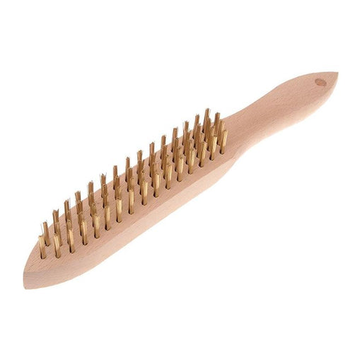 Faithfull 680/B4 Brass Wire Scratch Brush - 4 Row Faithfull - Town Tools