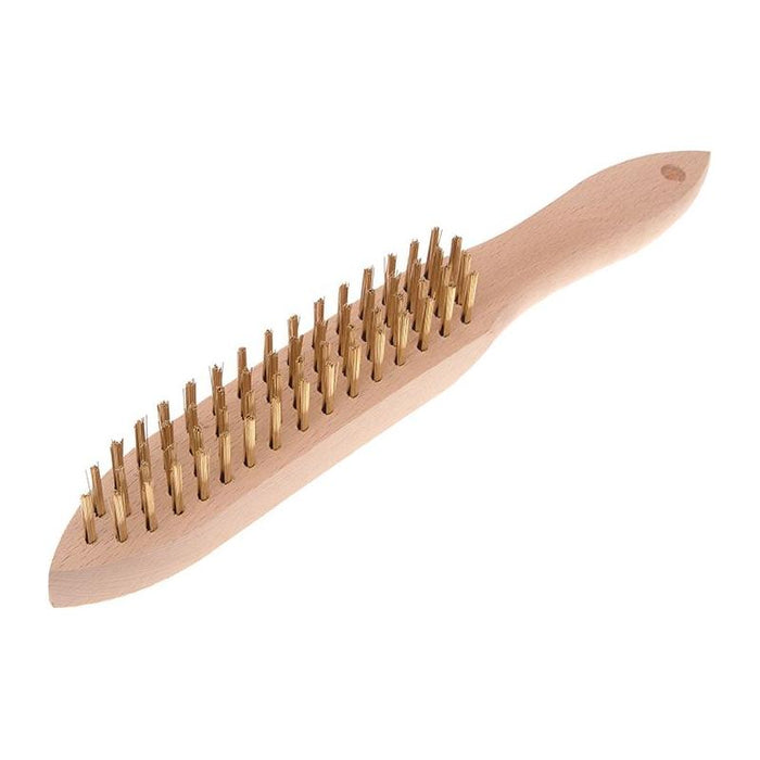 Faithfull 680/B4 Brass Wire Scratch Brush - 4 Row Faithfull - Town Tools