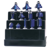 Draper TCT Router Bit Set, (12 Piece) 1-1