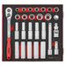 Teng Tools 1/2" Socket Set 12 pt FOAM2 27 Pieces Teng Tools - Town Tools 
