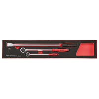 Teng Tools Long Arm Ratchet Set FOAMX4 3 pieces