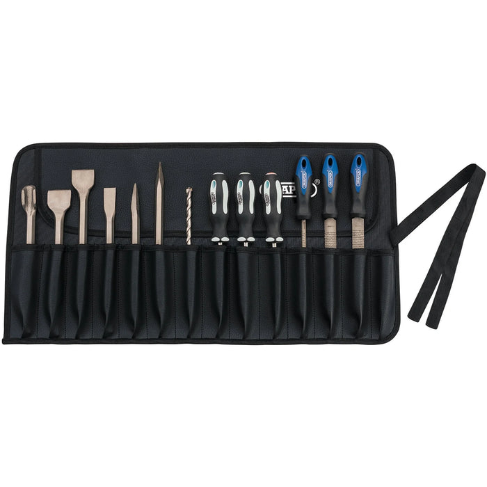 Draper 14 Division PVC Tool Roll - TR14A