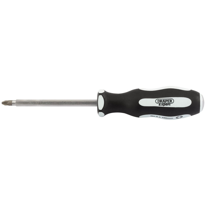 Draper 'Pound Thru' PZ TYPE Soft Grip Screwdriver, No.2 x 100mm 35230 Draper - Town Tools 