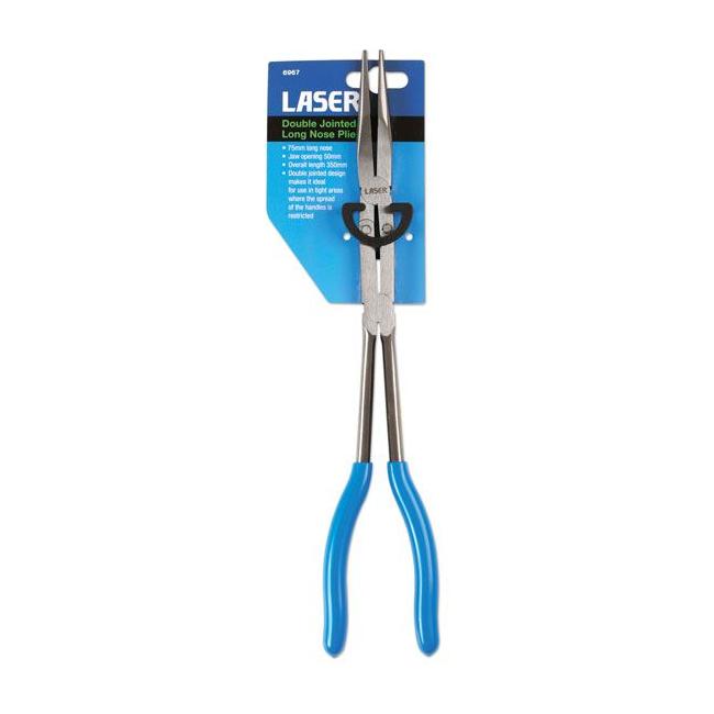 Laser Double Jointed Long Nose Pliers 345mm 6967 Laser - Town Tools 