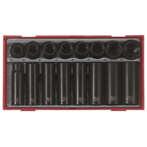 Teng Tools 1/2" Impact Socket Set ANSI TT1 16 Pieces Teng Tools - Town Tools 