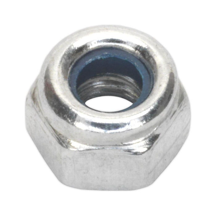 Sealey Nylon Locknut M4 Zinc Pack of 100 NLN4 Sealey - Town Tools 