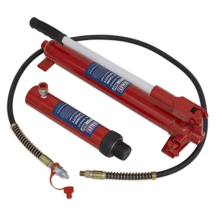 Sealey SuperSnap Push Ram with Pump & Hose Assembly 10 Tonne 610/45 Sealey - Town Tools 