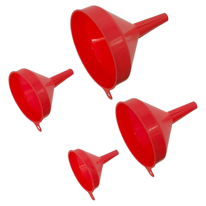 Sealey Funnel Set 4pc Economy Fixed Spout F94 Sealey - Town Tools 