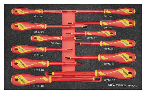 Teng Tools Insulated Screwdriver Set FOAM3 12 Pieces Teng Tools - Town Tools 