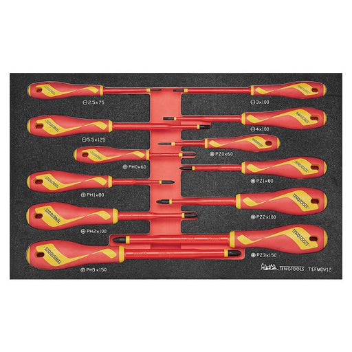 Teng Tools Insulated Screwdriver Set FOAM3 12 Pieces Teng Tools - Town Tools 