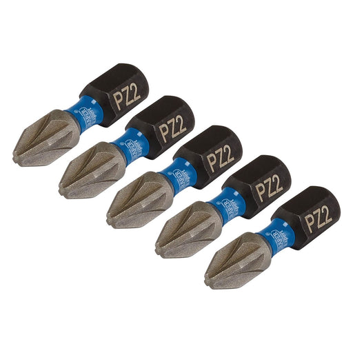 Draper Expert PZ-Type Impact Screwdriver Bits, No.2 x 25mm, 1/4" Hex (Pack of 5) Draper - Town Tools 