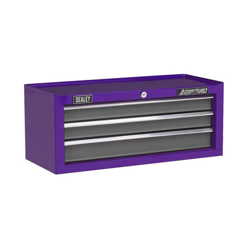 Sealey Mid-Box 3 Drawer with Ball-Bearing Slides Purple/Grey AP22309BBCP Sealey - Town Tools 
