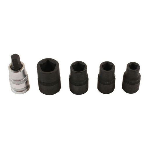 Laser Pentagon Socket & Bit Set 1/2"D 5pc 7811 Laser - Town Tools 