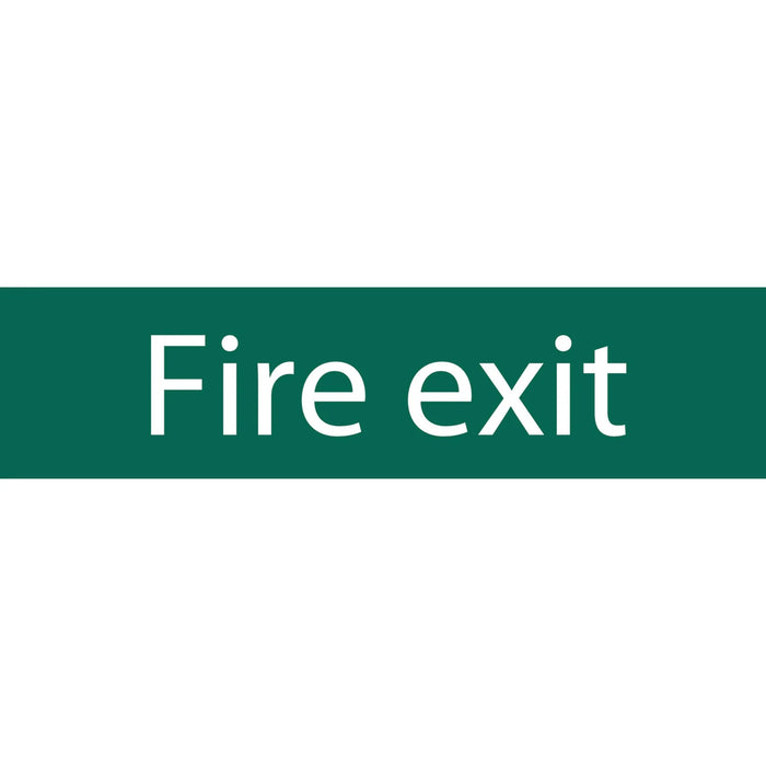 Draper Fire Exit' Safety Sign, 200 x 50mm - SS71