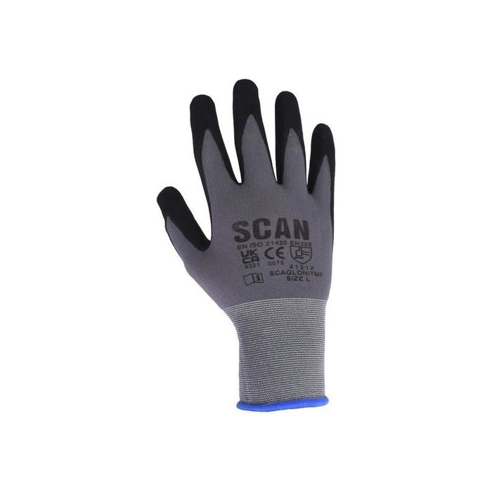 Scan Breathable Microfoam Nitrile Gloves - L (Size 9) Scan - Town Tools