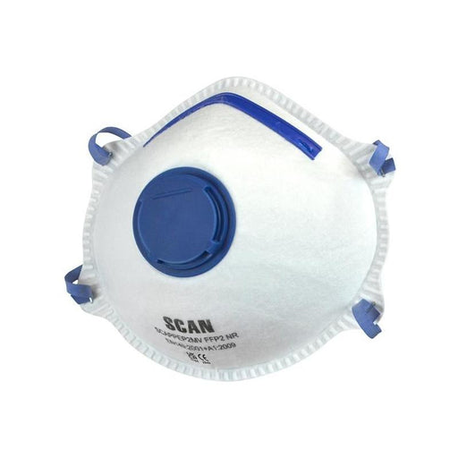 Scan Moulded Disposable Mask Valved FFP2 Protection (Pack 10) Scan - Town Tools