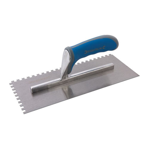 Silverline Adhesive Trowel Soft-Grip 280 x 120mm - 6mm Teeth Silverline - Town Tools 