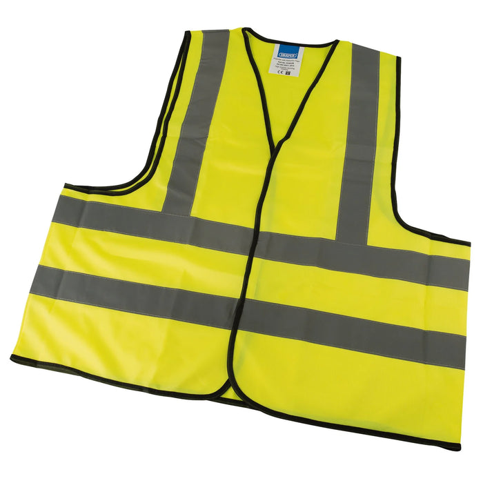 Draper High Visibility Traffic Waistcoat to EN471 Class 2L, Extra Large - HVWC/B