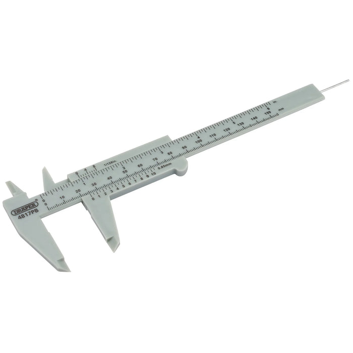 Draper Plastic Vernier Caliper, 0 - 150mm or 6" - 4817PB