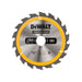 Dewalt Power Tools Portable Construction Circular Saw Blade 184 x 30mm x 18T DeWALT Power Tools - Town Tools